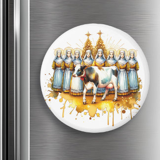 Eight Maids a-Milking | Twelve Days of Christmas Magnet