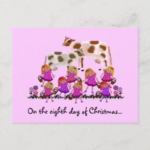 Eight Maids Milking Postcards