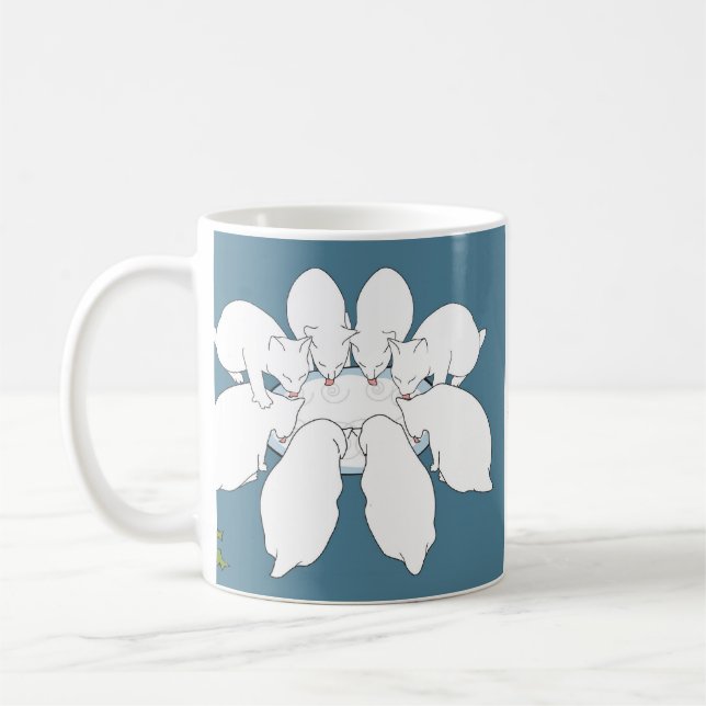 Eight Manx a-Milking... Holiday Coffee Mug (Left)