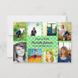 Eight/Nine Photos Lime - 3x5 Grad Announcement