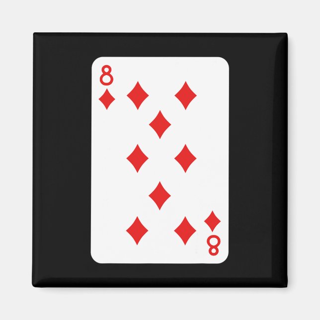 Eight Of Diamonds Playing Cards Halloween Costume  Magnet (Front)
