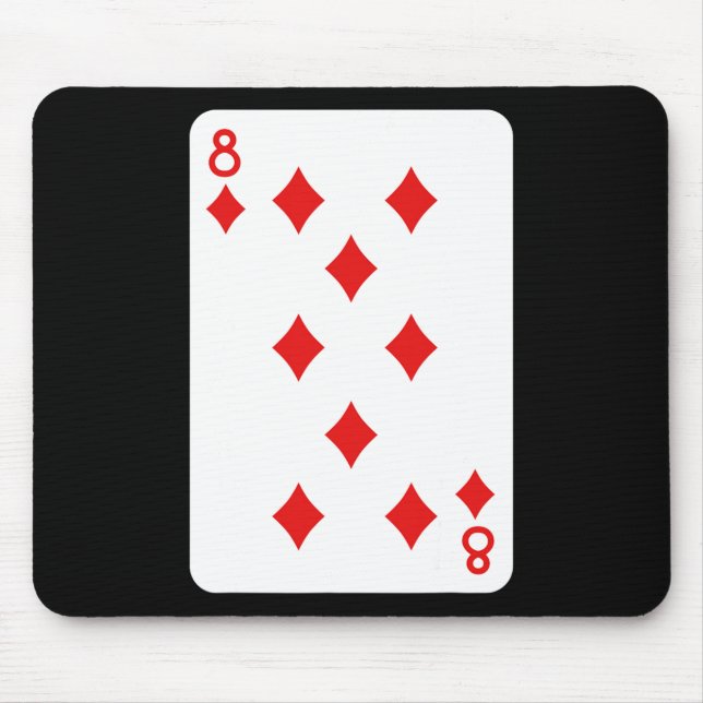 Eight Of Diamonds Playing Cards Halloween Costume  Mouse Pad (Front)