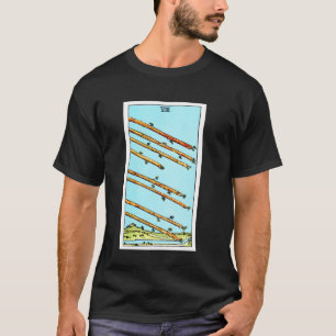 Eight of Wands Vintage Tarot Card Rider Waite Dec T-Shirt