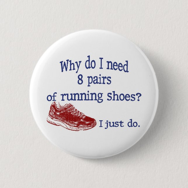 Eight Pairs Running Shoes 6 Cm Round Badge (Front)