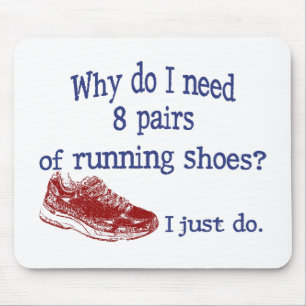 Eight Pairs Running Shoes Mouse Pad