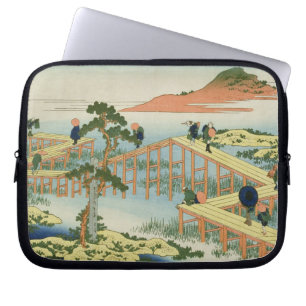 Eight part bridge, province of Mucawa, Japan, c.18 Laptop Sleeve