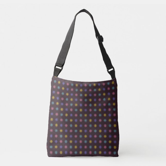 Eight-Petal Flower Pattern Crossbody Bag  (Front)
