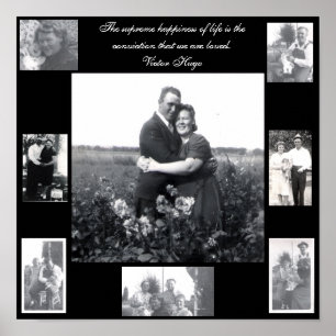 Eight Photo Family Love Quote Poster