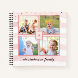 Eight Photos Collage Family Notebook