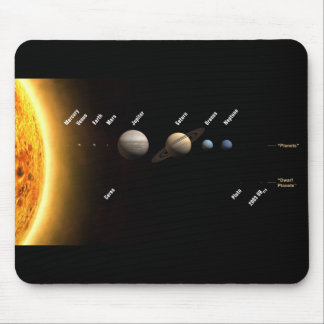 Eight Planets and New Solar System Mouse Pad