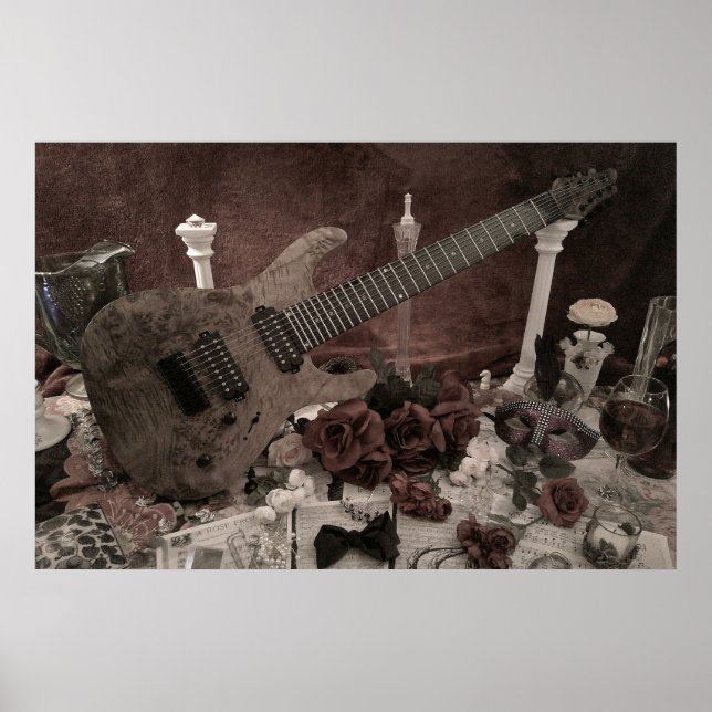 Eight String Burlwood Mandolin Poster (Front)