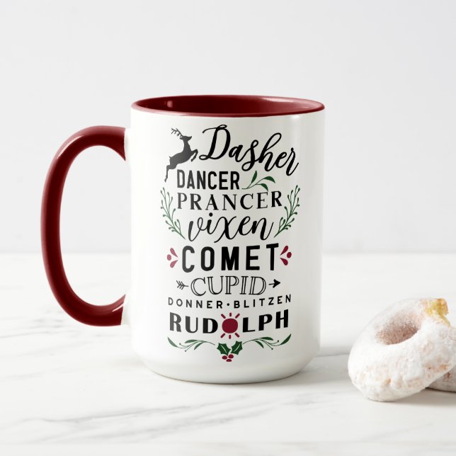 Eight Tiny Reindeer Mug (With Donut)
