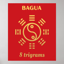 Eight Trigrams - Feng Shui - Golden