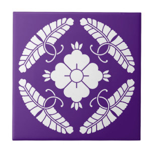 Eight wisterias ceramic tile
