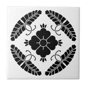 Eight wisterias ceramic tile