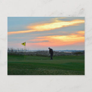 Eighteenth Green at Sunset on Kiawah Island Postcard