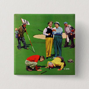 Eighteenth Hole 15 Cm Square Badge