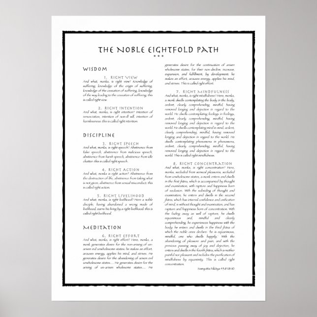 Eightfold Path Poster (Front)