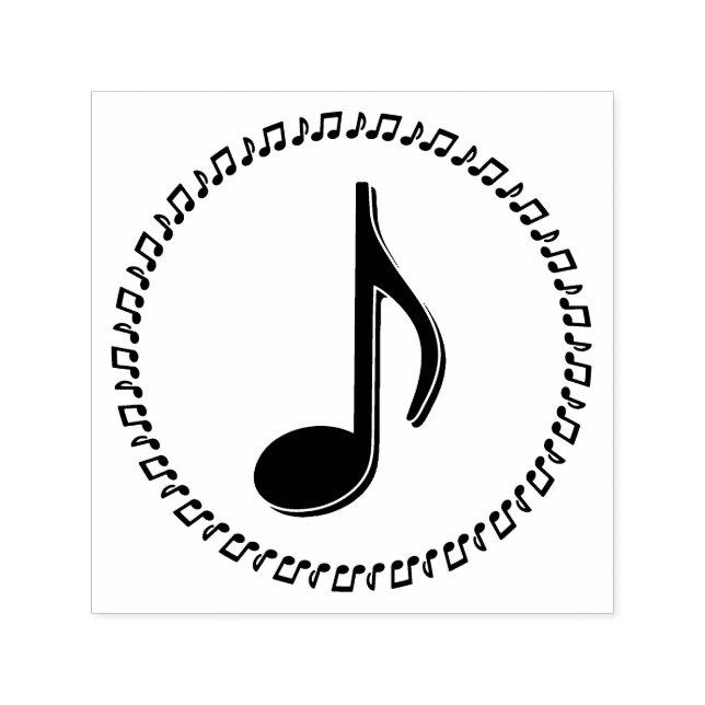 Eighth Note Music Design Self-inking Stamp (Design)