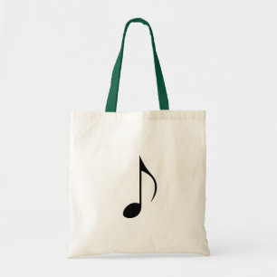Eighth note or quaver - musical music note tote bag
