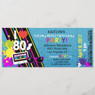 Eighties Birthday Invitation
