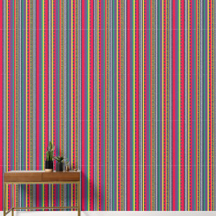 Eighties Colourful Stripes Pattern Eighties Wallpaper