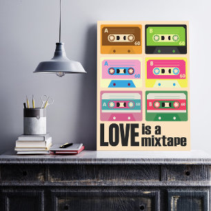Eighties Love is a Mixtape Cassette 80's Poster