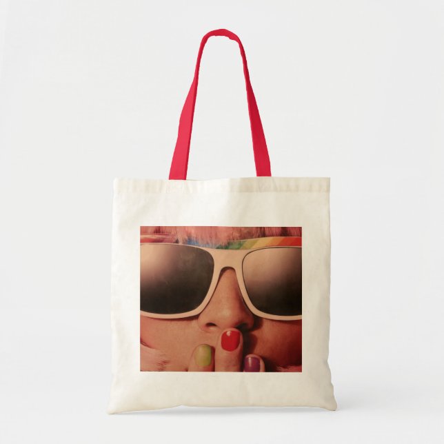 Eighties retro fashion girl tote bag (Front)