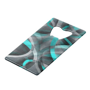 Eighties Turquoise and Grey Arched Line Pattern