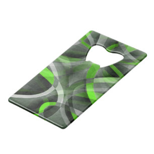 Eighties Vibes Lime and Grey Layered Curve Pattern