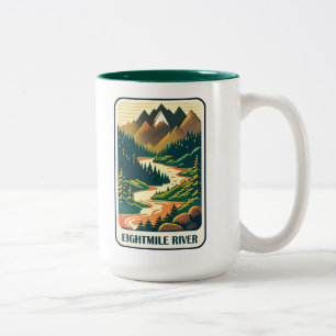 Eightmile River Connecticut Colors Two-Tone Coffee Mug