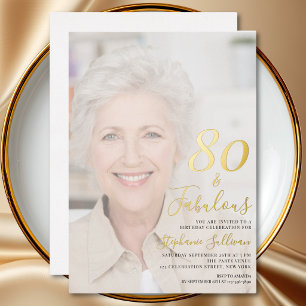 Eighty and Fabulous Photo 80th Birthday Party