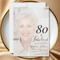 Eighty and Fabulous Photo 80th Birthday Party
