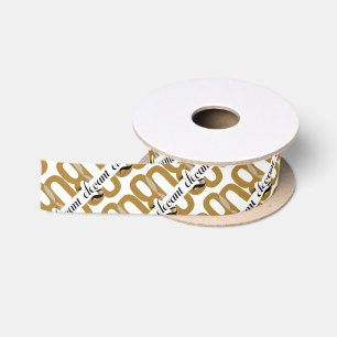 Eighty & Elegant Gold Black 80th Birthday Party Satin Ribbon