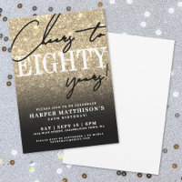 Eighty Gold 80th Birthday Party
