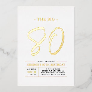 Eighty Modern Gold 80th Birthday Party