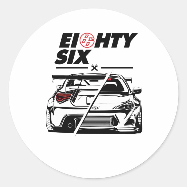 Eighty Six 86 Classic Round Sticker (Front)