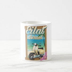 Eilat Beach Israel scooter travel poster Coffee Mug