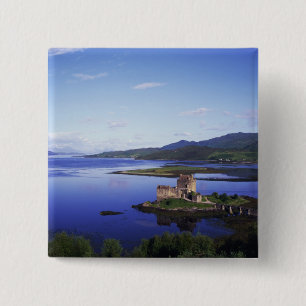 Eilean Donan Castle, Dornie, Highlands, 15 Cm Square Badge