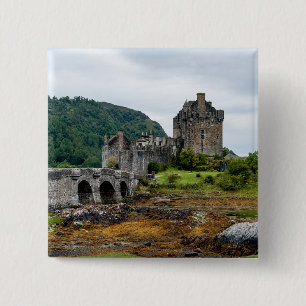 Eilean Donan Castle, Loch Duich - Scotland, UK 15 Cm Square Badge