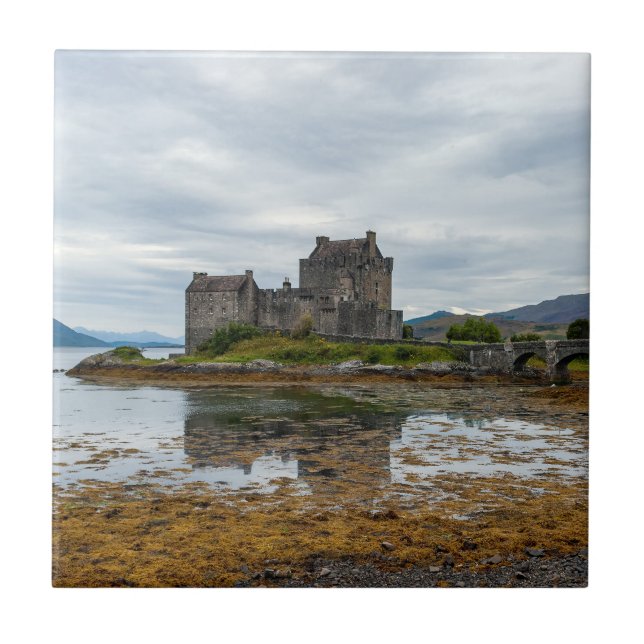 Eilean Donan Castle, Loch Duich - Scotland, UK Ceramic Tile (Front)