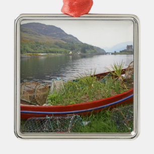 Eilean Donan Castle, Scotland. The famous Eilean 4 Metal Ornament