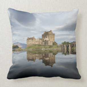 Eilean Donan Castle with reflection in Scotland Cushion