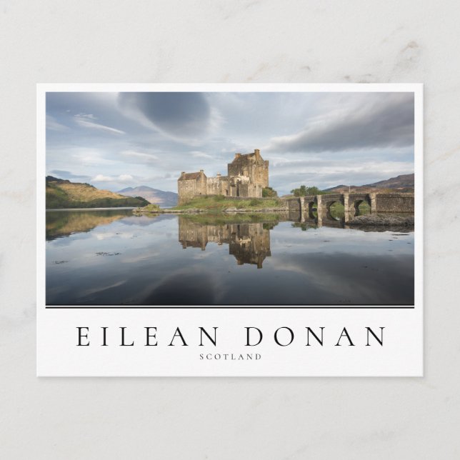 Eilean Donan Castle with reflection in Scotland Postcard (Front)