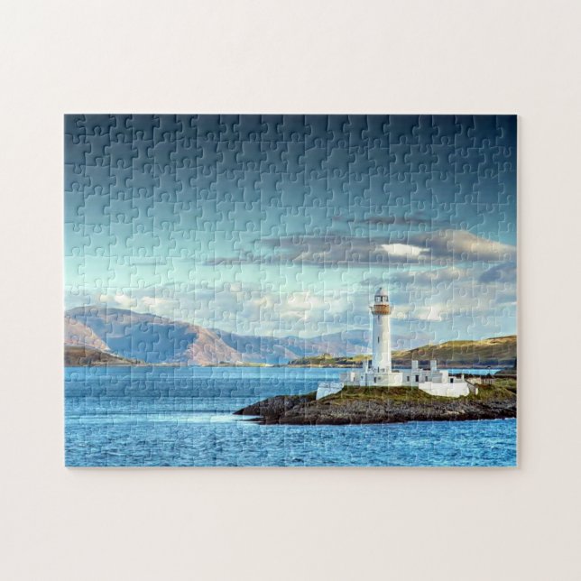 Eilean Musdile Lighthouse Scotland Scenic View Jigsaw Puzzle (Horizontal)