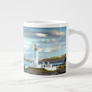 Eilean Musdile Lighthouse Scotland Scenic View Large Coffee Mug
