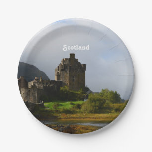 Eileen Donan Castle in Early Autumn Paper Plate
