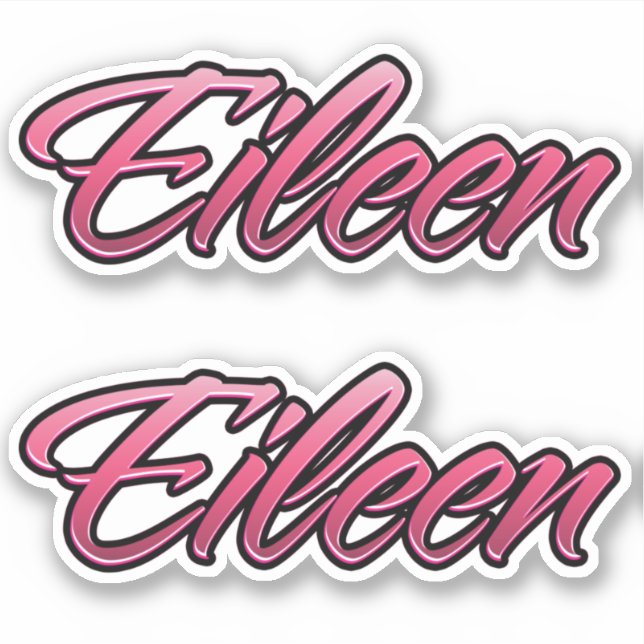 Eileen faded pink stickers sticker set (Front)