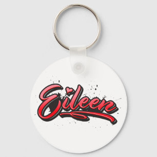 Eileen red Heart Graffiti Schlüsselanhänger Key Ring