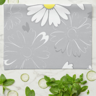 Eilin's Daisy Flower Tea Towel